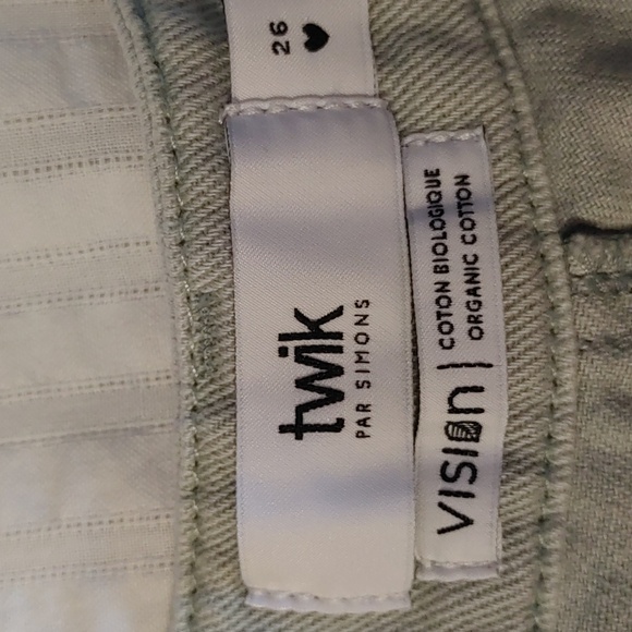 🌸Host Pick🌸Women's Twik Organic Cotton Pastel Green Straight Leg Jeans - Picture 7 of 8